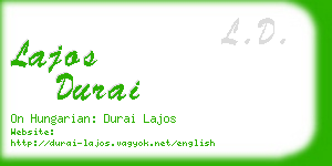 lajos durai business card